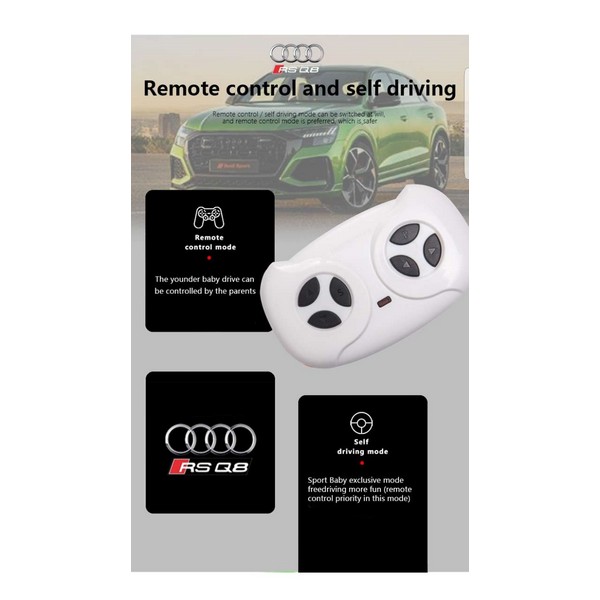 Продукт Акумулаторен джип  Audi RS Q8 12V с меки гуми и кожена седалка - 0 - BG Hlapeta